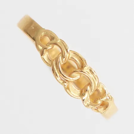 Ring Bismarck, stl: 17, bredd 2,2-4,8mm, 18K. Vikt: 1 g