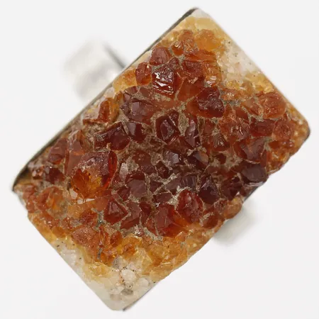 Ring med citrinkristall, stämplad MMD för Magnus Maximus Designs, Frisington, Cumbria, engelska stämplar, stl: 17, silver 925/1000 Vikt: 10,2 g