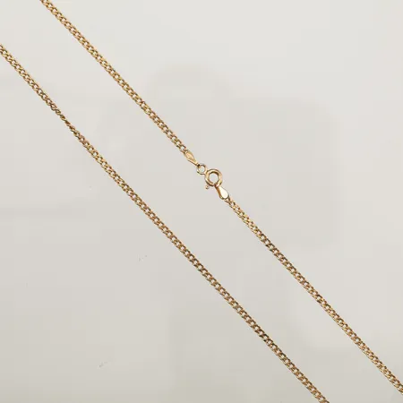 Kedja Pansar, längd 51,5cm, bredd 2mm, GHA, 18K  Vikt: 3,4 g