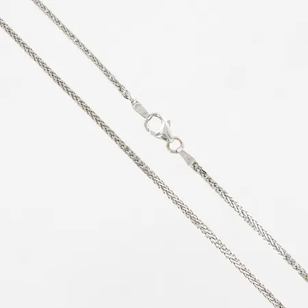 Kedja fyrkantslänk 45cm, bredd: 2mm, vitguld 18K  Vikt: 5,3 g