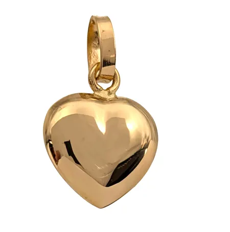 Hänge Hjärta, 18K guld, slät modell, BEH Bengt Hallberg Guldsmeds AB, svensk kontrollstämpel, längd inkl. ögla 17 mm, bredd 10 mm, tjocklek 3 mm, fint skick Vikt: 0,6 g