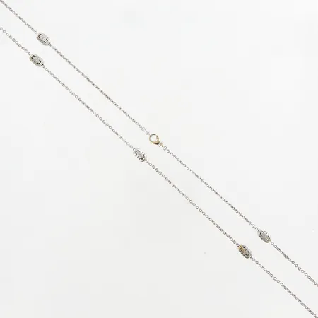 Collier Bvlgari Parentesi, 97cm, bredd: 1,8-5,2mm, vitguld, etui, 18K  Vikt: 20,6 g