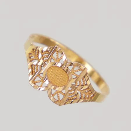 Ring stl 16, bredd 1,8-8,5mm, filigran, 21K,  Vikt: 1,2 g