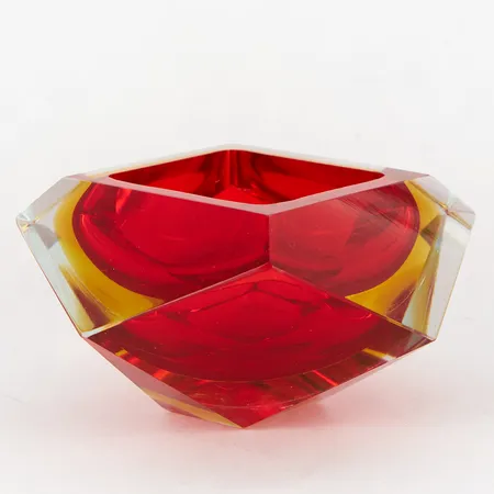 Skål Murano, Flavio Poli, höjd ca 7,5cm, Ø14,5cm, omärkt