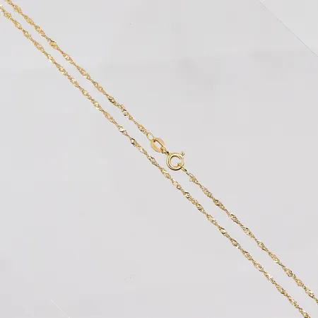 Kedja Singapore 38,5cm bredd 1,5mm Balestra, 18K Vikt: 1,6 g