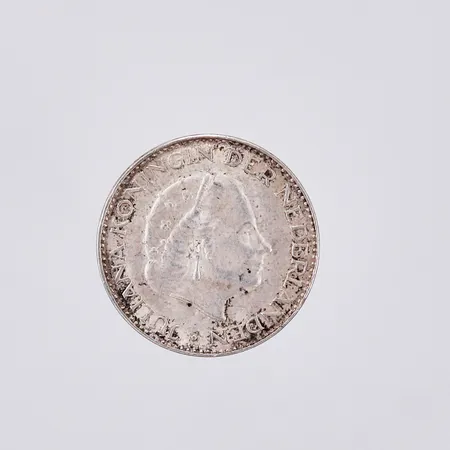 Ett mynt, 1 Gulden Nederland 1966, 720/1000 Silver Vikt: 6,5 g