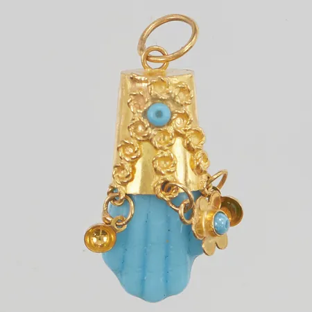 Hänge, 2cm, 21K, bruttovikt 3,0g.