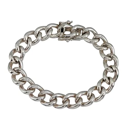 Armband Pansar, silver 830/1000, längd 18 cm, bredd 10,5 mm, tjocklek 5,5 mm, ej massiv, Victor Janson Guldvaru Ab (VJ) Lindesberg   Vikt: 18,5 g