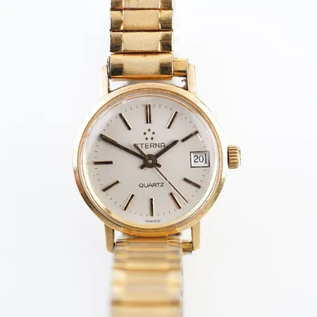 Damur Eterna, quartz, 22mm, 18k, batteribyte krävs