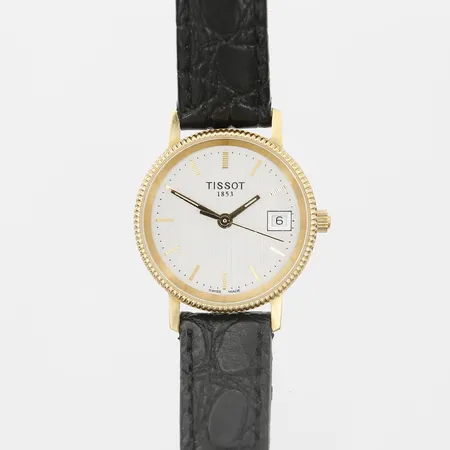 Armbandsur Tissot 1853, Ø 24mm, kvarts, batteribyte krävs, personlig gravyr, boett i 18K guld