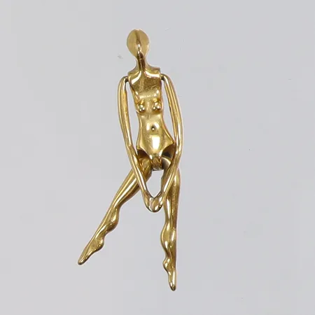 Hänge Charles Jourdan, längd ca 45mm, rörliga delar, gulmetall