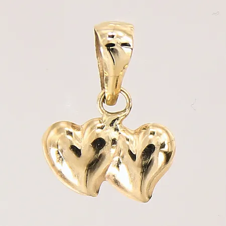 Hänge hjärtan, 13-10,2mm, bucklig, 18K Vikt: 0,3 g