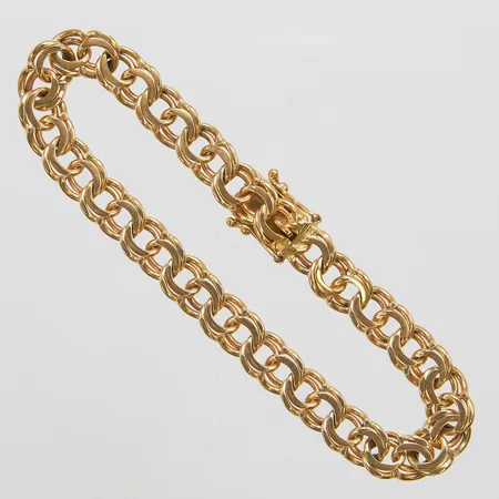 Armband, Bismarck, längd: 20cm, bredd: 7,7mm, Ge-Kå-Smyckek G Kaplan, Stockholm, 1968, 18K Vikt: 24,7 g