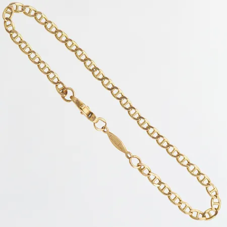 Armband marina, längd 19cm, bredd 3,2mm, 14K. Vikt: 3,9 g