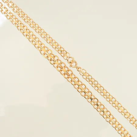 Halskedja, doserad x-länk, längd 44,5cm, bredd 6-8mm, 18K, 15,2g Vikt: 15,2 g