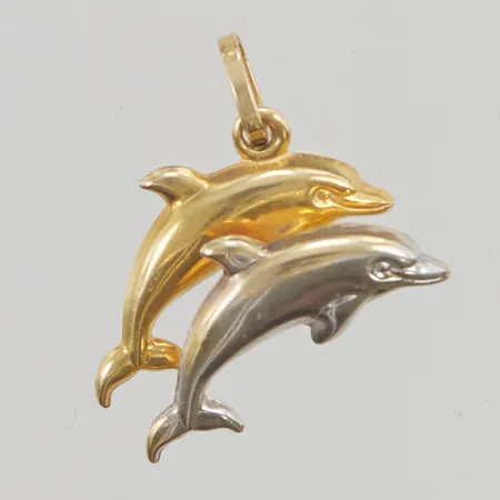 Hänge, Delfiner, 1,8cm bredd: 17,1mm, 18K 1,0g.
