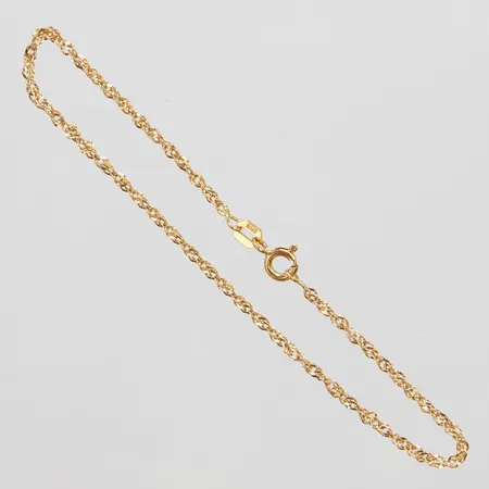 Armband, Singapore, längd: 17,9cm, bredd: 1,8mm, GHA, 18K Vikt: 1,3 g