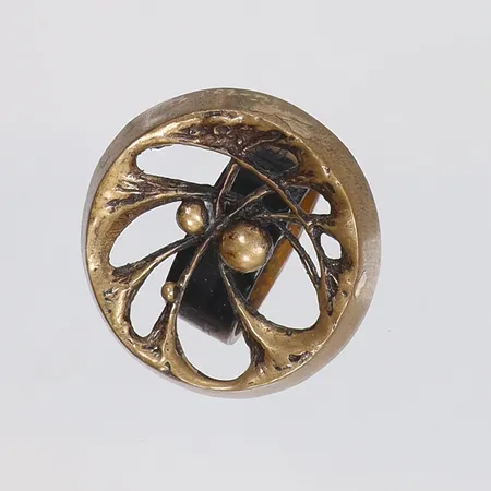 Ring i brons design Karl Laine stl 17½, bredd 7-25mm, reglerbar storlek visst slitage, ca 1970-tal 