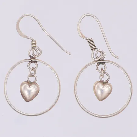 Örhängen med hjärtan, 34,5mm, 925/1000 silver Vikt: 2,4 g