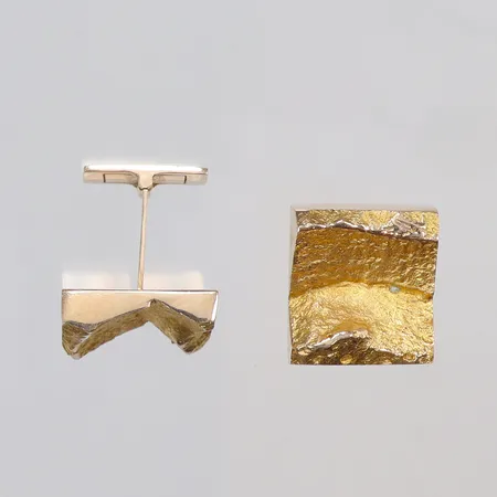 Ett par manschettknappar, 20x17mm, 14K  Vikt: 13,6 g