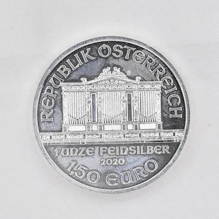 Silvermynt Wiener Philharmoniker, Republik Osterreich, 1,50 Euro, 2020, silver 925/1000 Vikt: 31,2 g