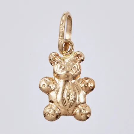 Hänge nalle längd: ca 1,5cm, bredd: ca 9mm, 18K Vikt: 0,4 g