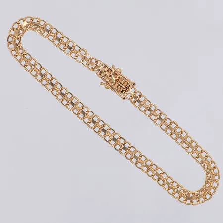 Armband, X-länk, 18,5cm, bredd 5mm, Ädelsmycken, år 1961, 18K Vikt: 5,6 g