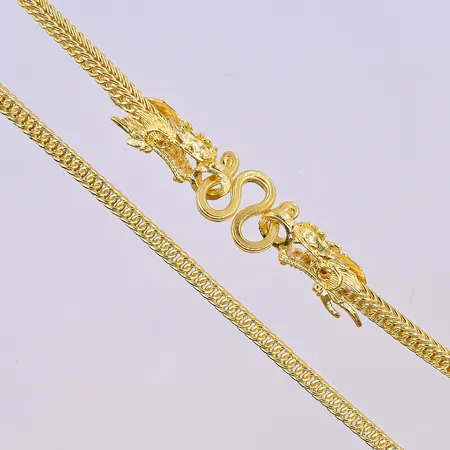 Kedja, längd 67 cm, bredd 2 mm, 23K. Vikt: 15,2 g