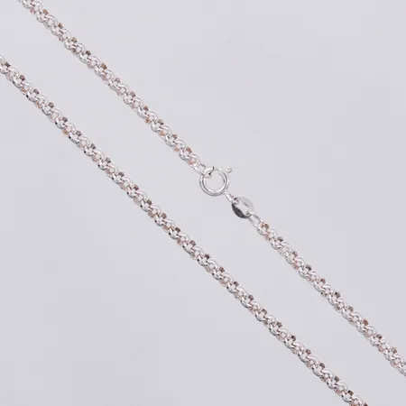 Kedja Ärtlänk längd: ca 45,5cm, bredd: ca 3mm, 925/1000 silver  Vikt: 12,1 g