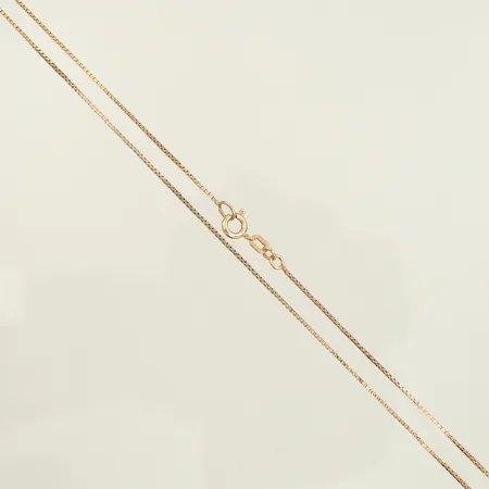 Kedja venezia, 49cm, bredd 1mm, 10K  Vikt: 2 g