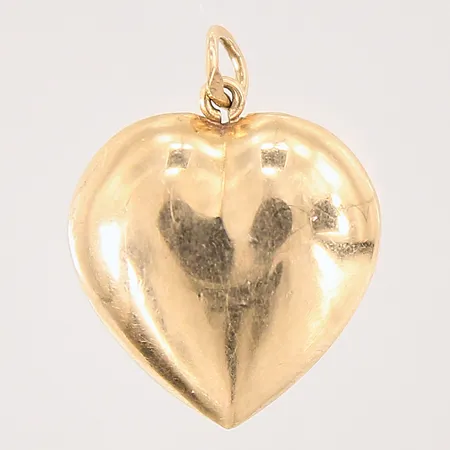 Hänge, hjärta, 20x15,5mm, skadat, 18K Vikt: 1,4 g