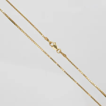 Kedja, Venezia, längd: 41,3cm, bredd: 1,1mm, något ojämn i länken, 14K Vikt: 4,6 g