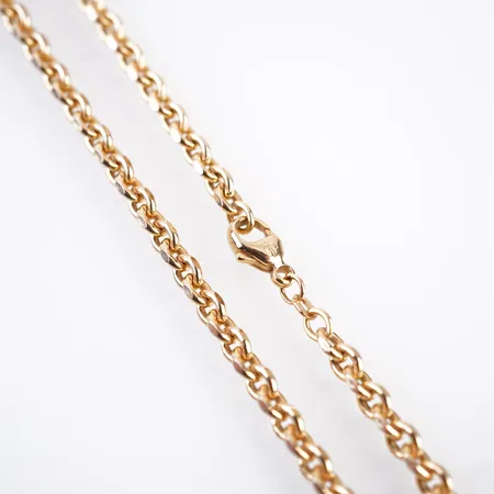 Halskedja, ankar, 45cm, bredd 5mm, 18k, mkt fint skick Vikt: 17,3 g