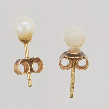 Örhängen ett par, med pärlor, defekt, 18K 1,0g.