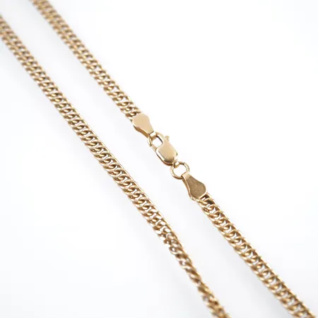 Halskedja, pansar, 55cm, bredd 4mm, 18k Vikt: 12,1 g