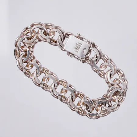 Armband Bismarck, Längd: 20,5cm, bredd: ca 12mm, år 1975, Heko KB Nils-Erik Södermark, silver, 830/1000 Vikt: 50,7 g