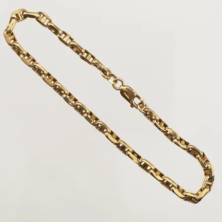 Armband Ankar med stav, längd 21,5cm, bredd 3,5mm, bucklig, 18K Vikt: 5,8 g