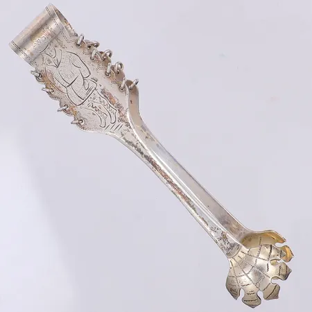 Sockertång modell same, Persson Ur Optisk-&Guldsmedsaffär, kattfot 830/1000 silver Vikt: 19 g