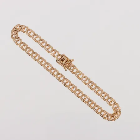 Armband Bismarck18k, längd ca 17,5 cm, bredd 4.6 mm, Halldin C E Kopparberg 1960 Vikt: 7,4 g