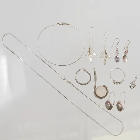 Diverse silversmycken, S925/1000, 28,7g.