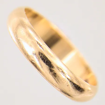 Ring slät, stl 17½, bredd 4mm, 18K Vikt: 3,5 g