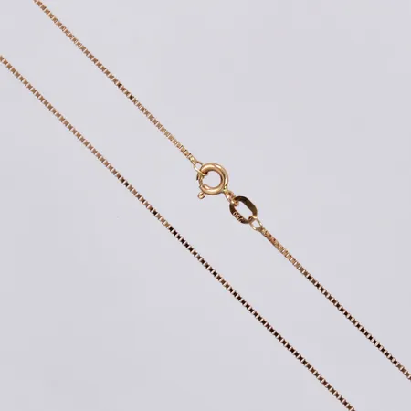 Kedja Venezia längd ca 41,5cm, bredd ca 1mm, 18K Vikt: 2,3 g