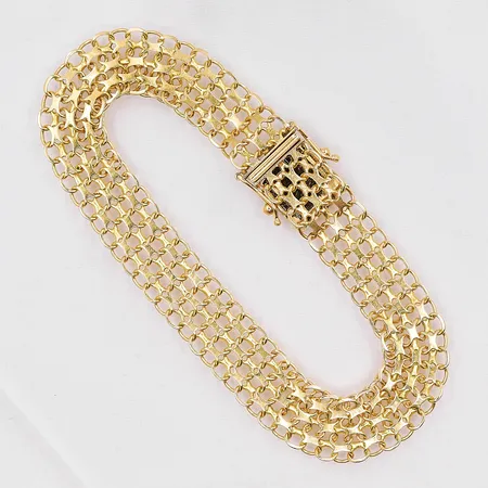 Armband X-länk 19cm bredd 10,4mm, 18K Vikt: 11,9 g