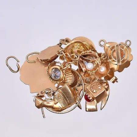 Diverse defekt guld, 18K. Vikt: 18,3 g