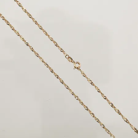 Kedja Singapore, längd 50,5cm, bredd 2mm, GHA, 18K Vikt: 4,5 g