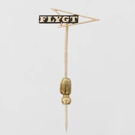 Broschnål, ca 45x24mm, ojämnheter, stopp ej av guld, 18K guld. Vikt: 1,3 g