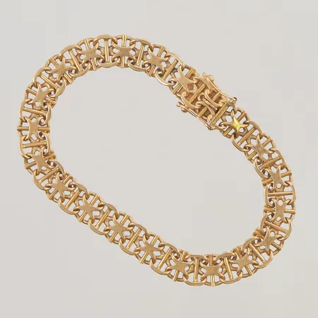 Armband, X-länk med stav, 19,5cm, bredd:8,0mm, 19,8g.