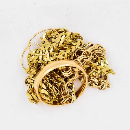 Diverse guld, defekter, gravyrer, 18K Vikt: 16 g