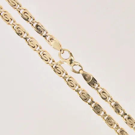 Kedja S-länk, längd 51,5cm, bredd 3,4mm, 14K Vikt: 8,2 g