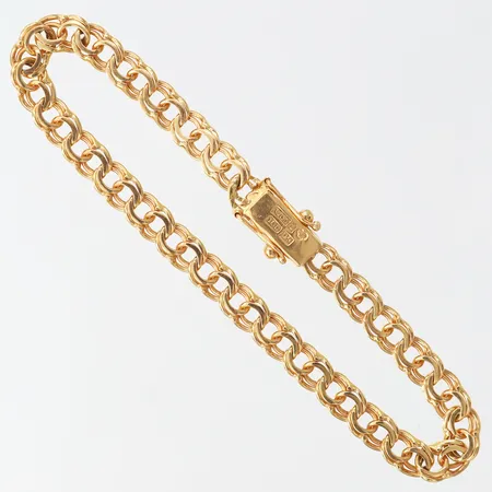 Armband Bismarck, längd 17,5cm, bredd 5mm, 18K. Vikt: 9,1 g